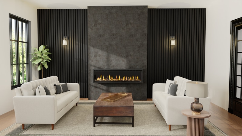 Dimplex Ignite Evolve electric fireplace in a living room