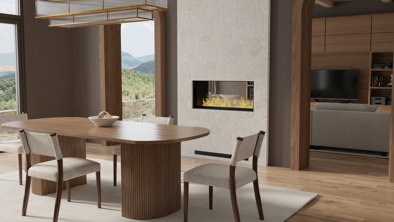 Dimplex Optimyst Pro Box in a modern interior